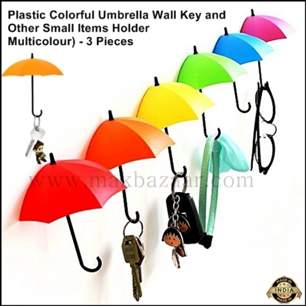 3pcs/set Cute Umbrella Wall Mount Key Holder Wall Hook Hanger Organizer Durable Wall hooks bathroom kitchen Umbrella Wall Hook
